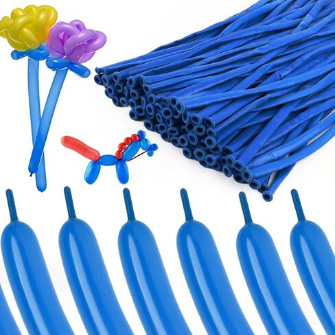 Clear 260 Balloons 100Pcs, Long Balloons for Tying Balloon Arches, Thick Latex Long Skinny Twisting Balloons for Animals, Wedding & Party Decorations in Saudi Arabia