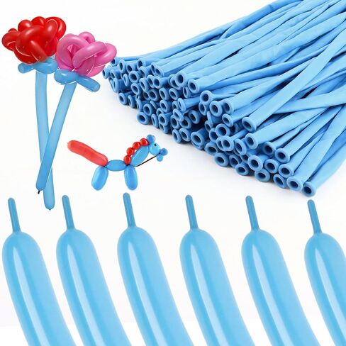 Clear 260 Balloons 100Pcs, Long Balloons for Tying Balloon Arches, Thick Latex Long Skinny Twisting Balloons for Animals, Wedding & Party Decorations in Saudi Arabia