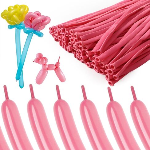 Clear 260 Balloons 100Pcs, Long Balloons for Tying Balloon Arches, Thick Latex Long Skinny Twisting Balloons for Animals, Wedding & Party Decorations in Saudi Arabia