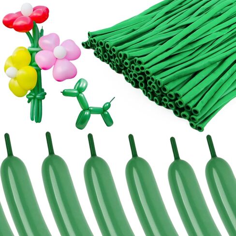 Clear 260 Balloons 100Pcs, Long Balloons for Tying Balloon Arches, Thick Latex Long Skinny Twisting Balloons for Animals, Wedding & Party Decorations in Saudi Arabia