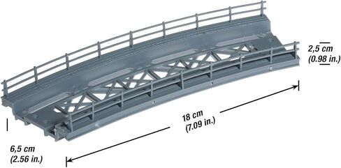 نوش 21350 Stl Bridge Curved X 7" L H0 Scale Model Kit in Kuwait