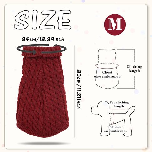 Cute Winter Dog Sweater, Fashion Twist Knit Pet Sweater for Small Medium Dogs to Keep Warm in Cold Weather, Practical Puppy Sweaters with Candy Color for Daily Wear (Black,Medium) in Saudi Arabia