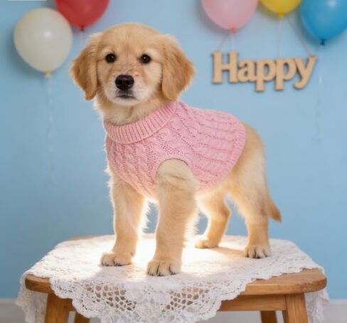 Cute Winter Dog Sweater, Fashion Twist Knit Pet Sweater for Small Medium Dogs to Keep Warm in Cold Weather, Practical Puppy Sweaters with Candy Color for Daily Wear (Black,Medium) in Saudi Arabia