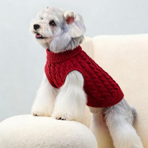 Cute Winter Dog Sweater, Fashion Twist Knit Pet Sweater for Small Medium Dogs to Keep Warm in Cold Weather, Practical Puppy Sweaters with Candy Color for Daily Wear (Black,Medium) in Saudi Arabia