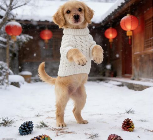 Cute Winter Dog Sweater, Fashion Twist Knit Pet Sweater for Small Medium Dogs to Keep Warm in Cold Weather, Practical Puppy Sweaters with Candy Color for Daily Wear (Black,Medium) in Saudi Arabia