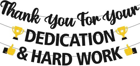 شكرًا لك على تفانيك ولافتة العمل الجاد في يوم تقدير الموظفين، وحفلات التقاعد، وتكريم المعلمين والممرضات، واحتفالات الفريق، وفعاليات المتطوعين والتخرج in Kuwait