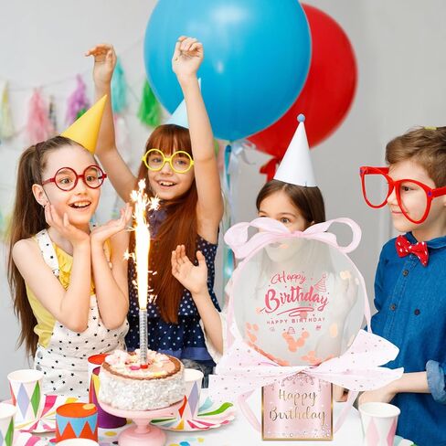 ارتفع الذهب سحب صندوق بالون المال للنقود عيد ميلاد حامل المال مجموعة مفاجأة مع القواطع DIY لأي عمر علب هدايا المال الذهب الوردي لسحب النقود ديكورات الحفلات للفتيات النساء هدايا عيد ميلاد in Saudi Arabia
