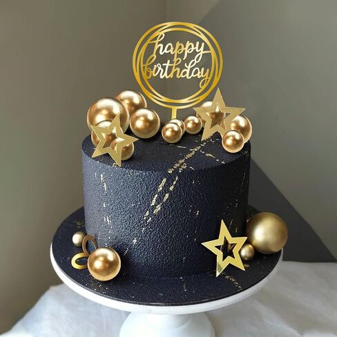 أعلى كعكة الكرة البساطة الذهب الكرة كعكة القبعات العالية DIY كعكة إدراج توبر رغوة كعكة كرات الخبز الديكور لذكرى الزفاف عيد ميلاد (الذهب) in Saudi Arabia