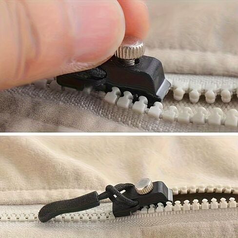 12PCS Zipper Repair Slider Detachable No Tool Design Screw Lock Replacement for Bags Jackets Clothes Shoes Boots Home Use, 12PcsSML in Saudi Arabia