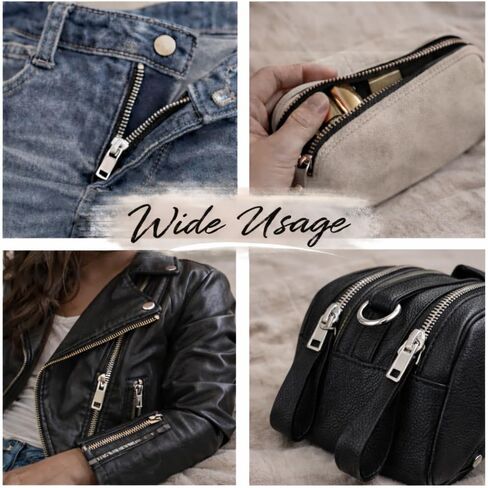 #3 9 Inch Heavy Duty Non Separating Metal Zipper, Black with Silver Teeth, for Sewing & Crafts in Saudi Arabia