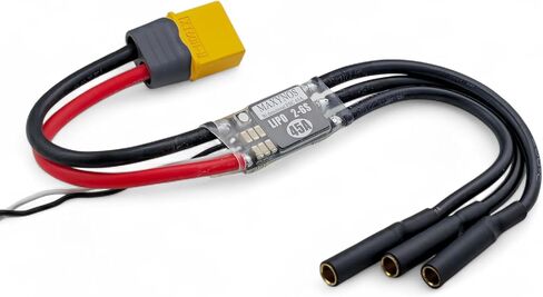 جهاز التحكم في السرعة الكهربائية ثنائي الاتجاه 45 أمبير، 2-6S Lipo ESC مع موصل XT60، 7.4-22.2 فولت، لمركبات RC والروبوتات والدفاعات تحت الماء in Kuwait