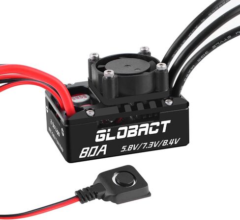 GLOBACT 80A Brushless ESC 2-3S Built-in Bluetooth Electronic Speed Controller for TRX4 SCX10 1/10 RC Crawler Upgrades in Saudi Arabia
