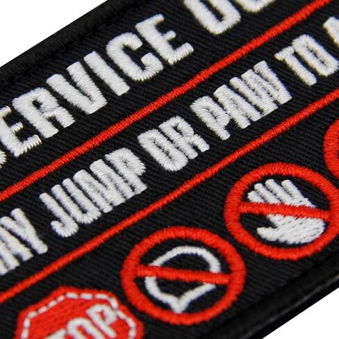 TailWag Planet Service Dog May Jump Or Paw to Alert Patch Embroidered Vest/Harnesses Badge Fastener Hook & Loop Emblem in Saudi Arabia
