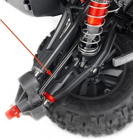 RCLIONS Spring Steel Front Drive Shaft CVD Dogbone Joint for 1/8 ARRMA KRATON 6S V4 V5 BLX 4WD Speed Monster Car in Saudi Arabia