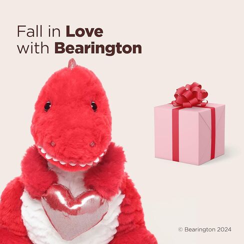 Bearington T-Riffic The Love Dinosaur Plush Stuffed Animal 12 in, Ideal Plushies Gift for Kids & Girlfriends in Saudi Arabia