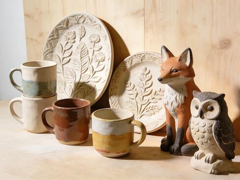 طقم الطين الجاف بالهواء الفاخر من زيهيك، 2.2 رطل من طين الفخار الأبيض الطبيعي مع 25 قطعة من أدوات نحت الطين، طين تشكيل لعجلة الفخار والمشروعات اليدوية، مثالي لجميع مستويات المهارة (الأبيض والأدوات) in Kuwait