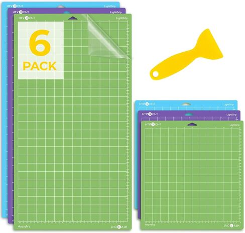 حصيرة قطع HTVRONT لـ Cricut، 6 قطع حصيرة قطع مقاس 12 × 12 (مقبض قياسي، قبضة خفيفة، قبضة قوية، قبضة قماشية) لـ Cricut Explore Air 2/Air/One، مجموعة متنوعة من ملحقات حصائر القطع اللاصقة لـ Cricut in Kuwait