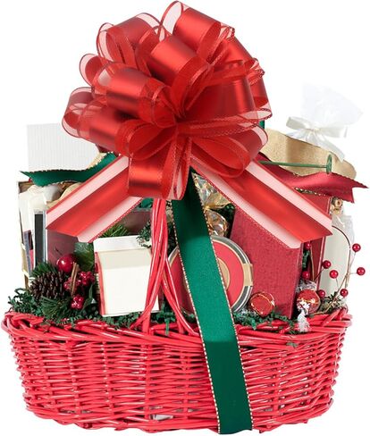 12 Pcs Pull Bow Gift Wrapping, 6 Inches Christmas Gift Bows Red Ribbon Bows Gift Bows for Christmas Wedding Baskets Holidays Gift Wrapping Bows in Saudi Arabia
