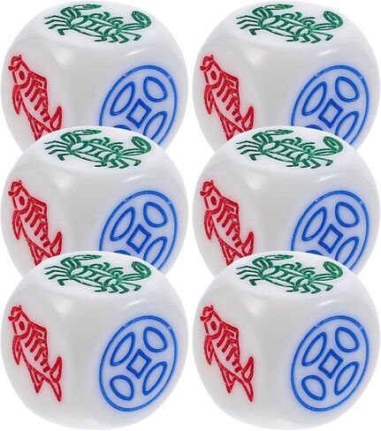 Ciieeo Fish Shrimp Crab Game Set 6 Resin Mini 0.55In for Party Family Game Hand-Eye Coordination Educational Toy in Saudi Arabia
