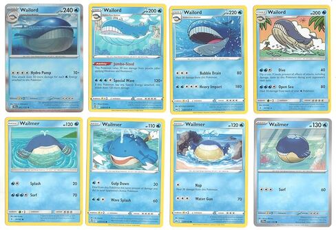 Wailord & Wailmer - مجموعة بطاقات بوكيمون 8 - Guardians Rising Silver Tempest - 038/195 in Saudi Arabia