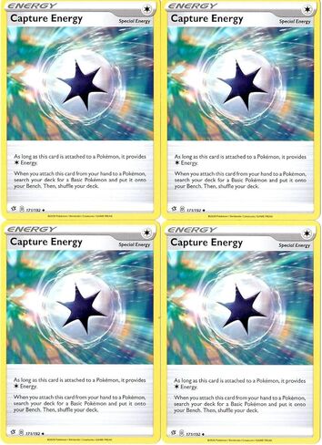 Pokemon - Trading Card - Capture Energy - Rebel Clash x4 - 171/192 Uncommon - Near Mint - 4 Pieces in Saudi Arabia