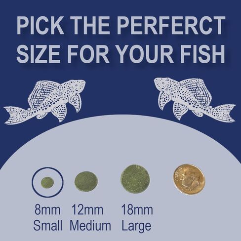 Small 8mm Algae Wafer - Algae Wafers for Bottom Feeders - The Best Pleco Wafers & Pleco Food Available - Algae Wafers for Snails (8 oz) in Saudi Arabia
