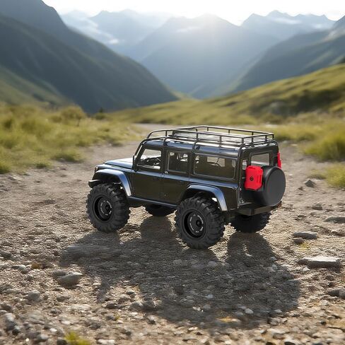1.3 عجلات وإطارات Beadlock RC، مجموعة إطارات عجلات Daitoku 1.3 بوصة إطارات عجلات من الألومنيوم لـ TRX4M SCX24 1/18 1/24 RC Crawler - أسود in Kuwait