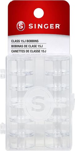 SINGER Class 15J Transparent Bobbins with Storage Case, 12 Count in Kuwait
