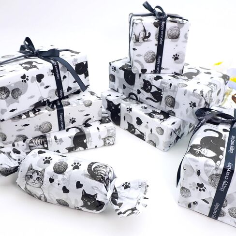 Cute Cat Pattern Tissue Paper 50 Sheets 20x14in uitable for Birthdays, Thanksgiving, Halloween, Christmas and Other Holidays and Party Gift Packaging. ﻿ in Saudi Arabia