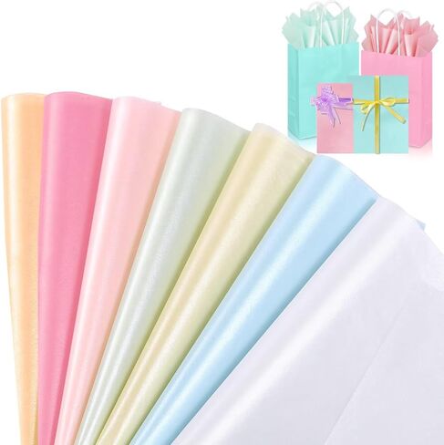 30 Sheets 6 Metallic Colorful Tissue Paper 20" x 14" Bulk Wrapping Paper for Gift Wrapping and Crafts in Saudi Arabia