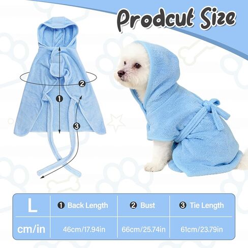 Pet Bathrobe for Dogs and Cats, Soft Polyester Dog Towel Robe to Keep Pets Dry After Bath, Swimming, Grooming, Thick Absorbent Pet Bath Towel for Four Season Use (Pink, Large) in Saudi Arabia