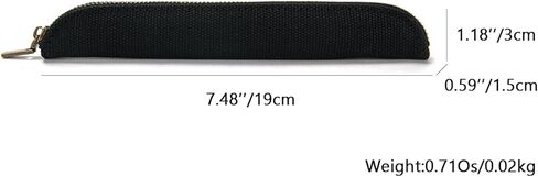 Canvas Pencil Case Cartucheras De Maquillaje Pure Color Simple Mini (Black, S) in Saudi Arabia