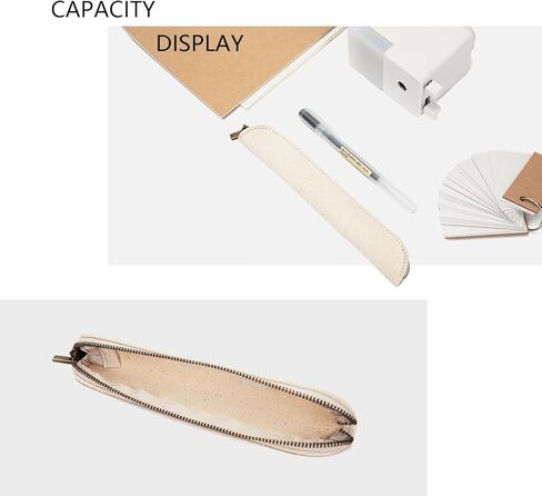 Canvas Pencil Case Cartucheras De Maquillaje Pure Color Simple Mini (Black, S) in Saudi Arabia
