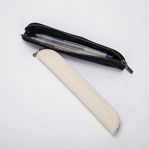 Canvas Pencil Case Cartucheras De Maquillaje Pure Color Simple Mini (Black, S) in Saudi Arabia