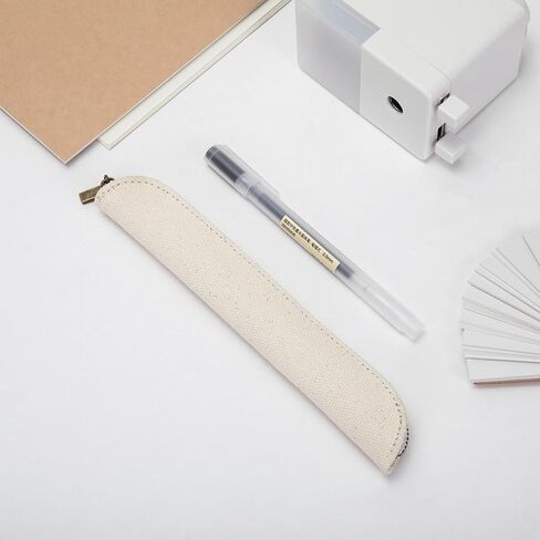 Canvas Pencil Case Cartucheras De Maquillaje Pure Color Simple Mini (Black, S) in Saudi Arabia