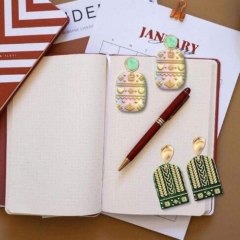 Knit Texture Clay Texture Mat Clay Modeling Pattern Pad Sweater Texture Sheets for Polymer Clay Making Earrings Jewerly Tools, 4×2.6inch in Saudi Arabia