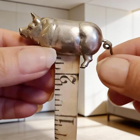Antique-Inspired Pig Tape Measure Retractable Portable Metal Soft Ruler for Body Sewing Craft Quilting Pocket Tool Gift for Crafters in Saudi Arabia