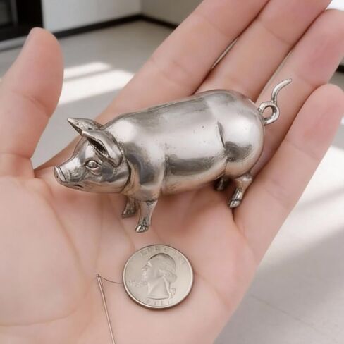 Antique-Inspired Pig Tape Measure Retractable Portable Metal Soft Ruler for Body Sewing Craft Quilting Pocket Tool Gift for Crafters in Saudi Arabia