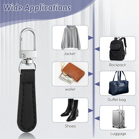 8 PCS Zipper Pull Replacement for Small Holes Zippers Leather Handle Detachable Replacement Zipper Pull for Luggage, Backpacks, Suitcases, Jackets, Purses, Handbags(5colors) in Saudi Arabia
