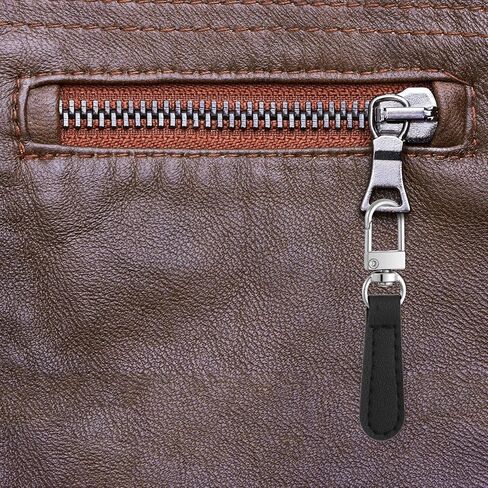 8 PCS Zipper Pull Replacement for Small Holes Zippers Leather Handle Detachable Replacement Zipper Pull for Luggage, Backpacks, Suitcases, Jackets, Purses, Handbags(5colors) in Saudi Arabia