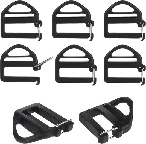 8 Pack Backpack Buckle Replacement, 25mm/1in Replacement Buckles for Backpacks, Strap Clips with Open Lock for Backpack Bag Outdoor Equipment in Saudi Arabia