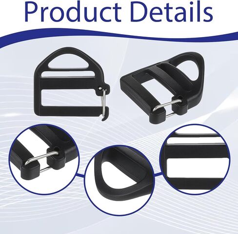 8 Pack Backpack Buckle Replacement, 25mm/1in Replacement Buckles for Backpacks, Strap Clips with Open Lock for Backpack Bag Outdoor Equipment in Saudi Arabia