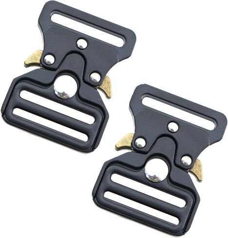 2PCS 1 Inch Black Tactical Belt Buckle Replacement Paracord Bracelet Buckle Metal Buckle Backpack Strap Clip Buckle Bag Hardware for Pet Collars and Backpack Pouch Clip in Saudi Arabia