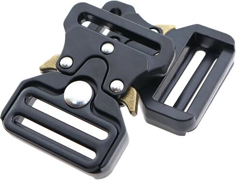 2PCS 1 Inch Black Tactical Belt Buckle Replacement Paracord Bracelet Buckle Metal Buckle Backpack Strap Clip Buckle Bag Hardware for Pet Collars and Backpack Pouch Clip in Saudi Arabia