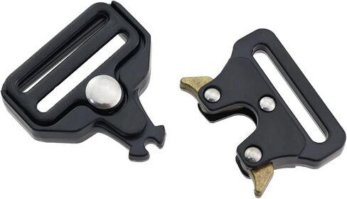 2PCS 1 Inch Black Tactical Belt Buckle Replacement Paracord Bracelet Buckle Metal Buckle Backpack Strap Clip Buckle Bag Hardware for Pet Collars and Backpack Pouch Clip in Saudi Arabia