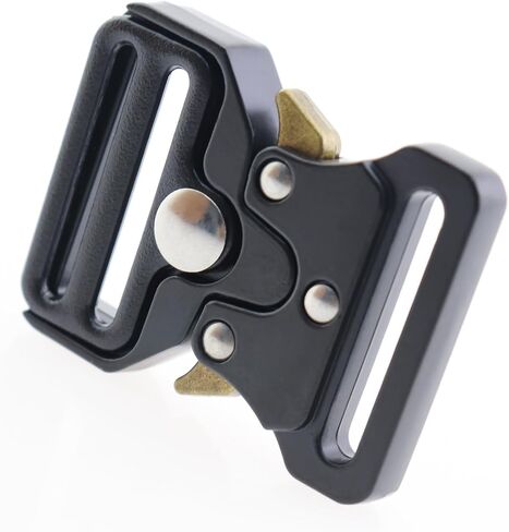 2PCS 1 Inch Black Tactical Belt Buckle Replacement Paracord Bracelet Buckle Metal Buckle Backpack Strap Clip Buckle Bag Hardware for Pet Collars and Backpack Pouch Clip in Saudi Arabia
