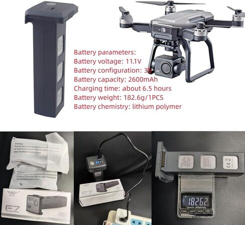 Fytoo 2PCS 3S 11.1V 2600mah Lithium Battery with 2PCS USB Charging Cable for SJRC F7 F7pro F7S F7GB2 9800FT RC Aerial RC Drone Spare Parts Quadcopter Battery in Saudi Arabia
