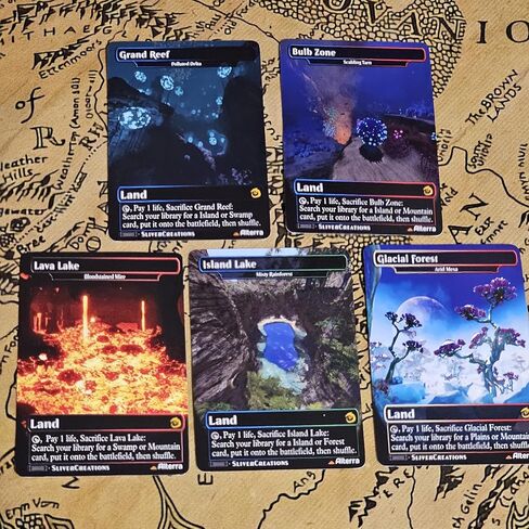 Magic The Gathering [Subnautica Fetch Land Proxy Set] Complete 10-Card Matte Pack in Saudi Arabia