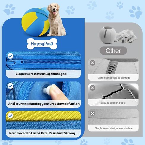 كرة الرعي للكلاب مقاس 25 بوصة من Happypaw - مقاومة معززة للمضغ ومواد شديدة التحمل، لعبة متينة للكلاب، معدات خفة الحركة للرعاة الأستراليين والماشية والكولي الحدودية والسلالات الصغيرة والمتوسطة in Kuwait