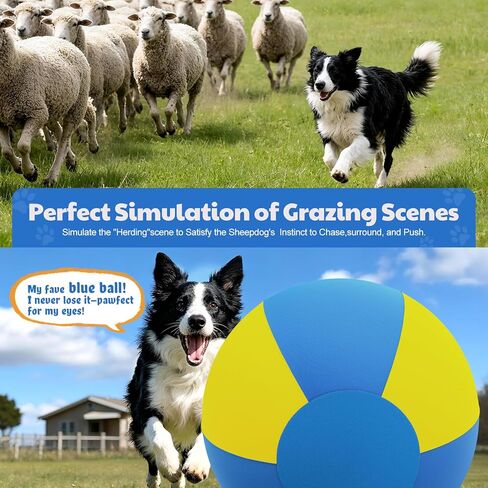 كرة الرعي للكلاب مقاس 25 بوصة من Happypaw - مقاومة معززة للمضغ ومواد شديدة التحمل، لعبة متينة للكلاب، معدات خفة الحركة للرعاة الأستراليين والماشية والكولي الحدودية والسلالات الصغيرة والمتوسطة in Kuwait